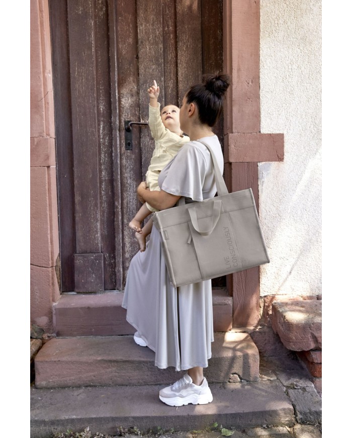 LASSIG sac a langer tote up taupe